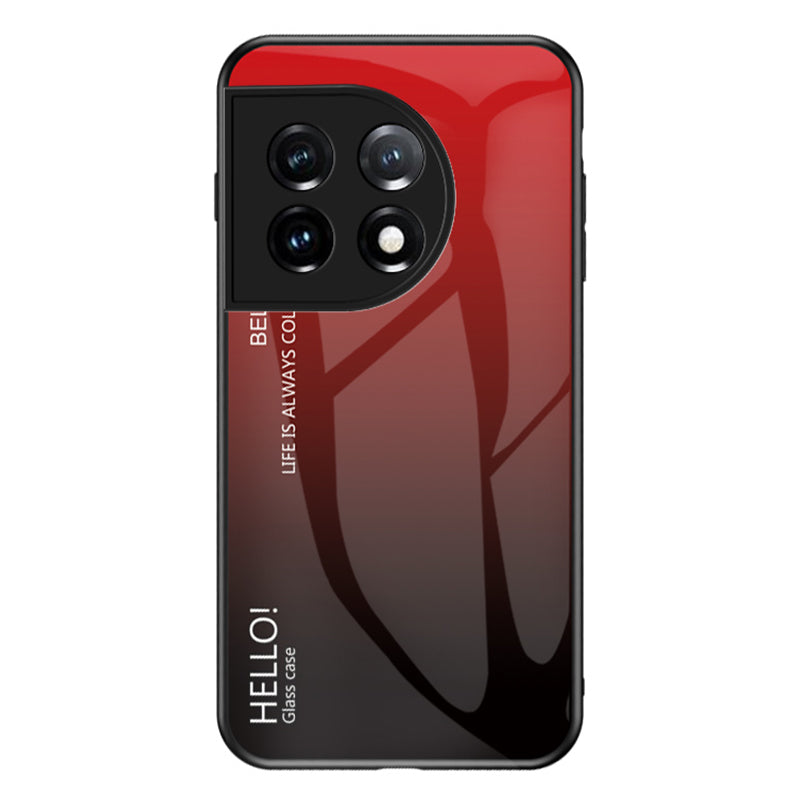 For OnePlus 11 5G Gradient Color Phone Case Anti-Scratch Tempered Glass PC Back TPU Frame Hybrid Cover For OnePlus 11 5G Gradient Color Phone Case Anti-Scratch Tempered Glass PC Back TPU Frame Hybrid Cover